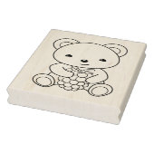 Leuk Beer met een bessen kleurplaat Rubberstempel (Stempel)