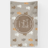 Leuk Beer Pattern Baby shower Welkomstbord Spandoek (Verticaal)