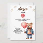 Leuk beer verjaardagsfeestuitnodigingskaart kaart (Voorkant)