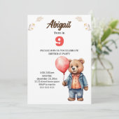 Leuk beer verjaardagsfeestuitnodigingskaart kaart (Staand voorkant)