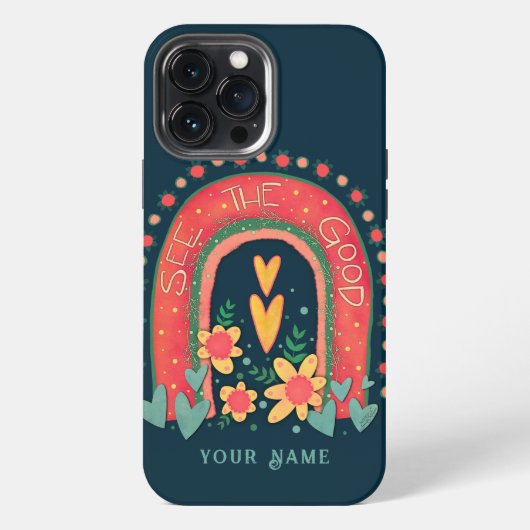 Leuk Bekijk de Good Fun Quote Rainbow Inspirivity iPhone Hoesje (Achterkant)