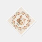 Leuk Beren Herfst Beary 1st Verjaardags Papier Ser Servet (Hoek)