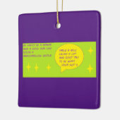 Leuk bericht op een ornament paarse (Links)