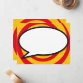 Leuk bericht Spraak Bubble Spiraal Notitiekaartje (Voorkant / Achterkant in situ)