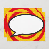 Leuk bericht Spraak Bubble Spiraal Notitiekaartje (Voorkant / Achterkant)