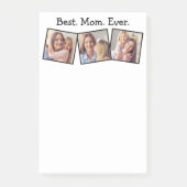 Leuk Beste Mam Ooit 4 Fotocollage Zwart Post-it® Notes (Voorkant)