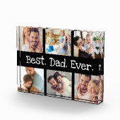 Leuk Beste Pap Ooit 6 Fotocollage Zwart Wit Tekst Fotoblokken (Rechts)