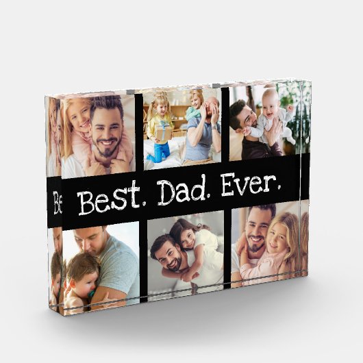 Leuk Beste Pap Ooit 6 Fotocollage Zwart Wit Tekst Fotoblokken (Links)