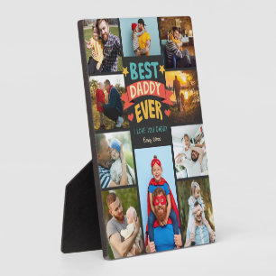 Leuk Beste papa ooit 10 foto collage cartoon lette Fotoplaat