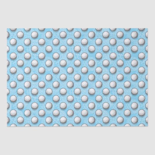Leuk betegeld golfbal betegeld patroon tissuepapier (Voorkant)