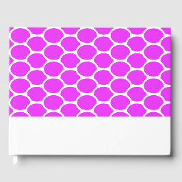 Leuk betegeld helder tropisch roze honingraatpatro gastenboek