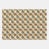 Leuk betegeld reizen koffers patroon inpakpapier vel (Voorkant 3)