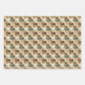 Leuk betegeld reizen koffers patroon inpakpapier vel (Voorkant 2)