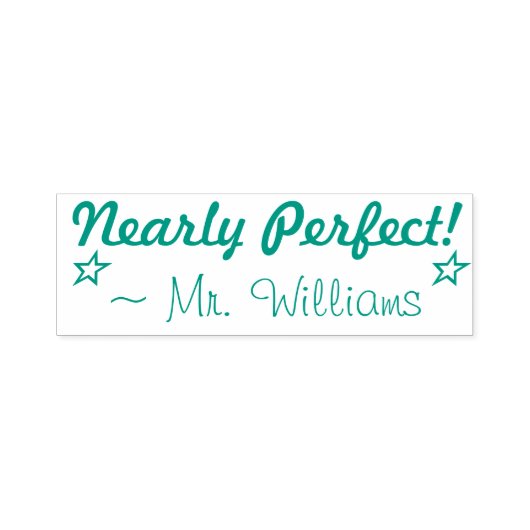 Leuk "Bijna perfect!" + Aangepaste instructeur naa Zelfinktende Stempel (Design)