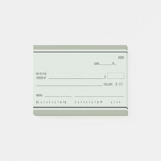 Leuk "Blank Rain Checks" Post-it® Notes (Voorkant)