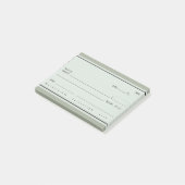 Leuk "Blank Rain Checks" Post-it® Notes (Schuin)