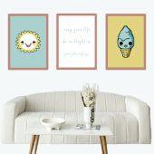 Leuk blauw baby Quote Kwekerij poster