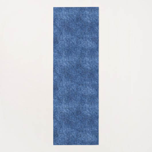 Leuk blauw denim patroon yogamat (Achterkant)