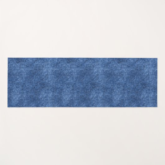 Leuk blauw denim patroon yogamat (Voorkant (horizontaal))