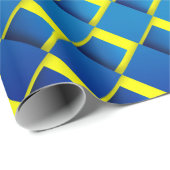 Leuk Blauw Dimensionaal  Cadeaupapier (Rol Hoek)