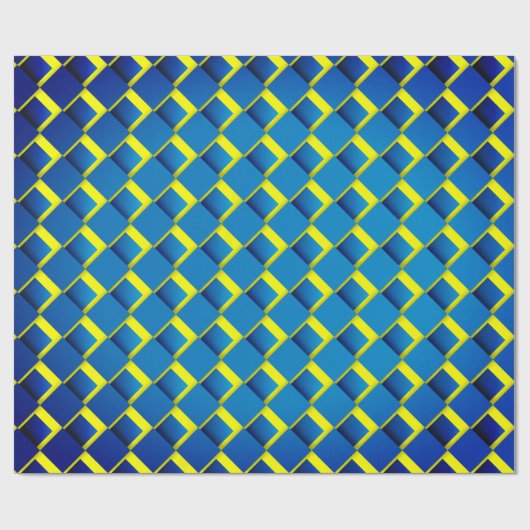 Leuk Blauw Dimensional Cadeaupapier (Vlak)