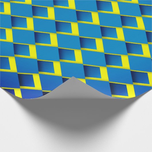 Leuk Blauw Dimensional Cadeaupapier (Hoek)