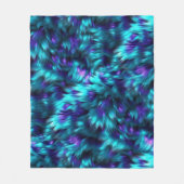 Leuk Blauw en Paarse faux monster bont textuur Fleece Deken (Voorkant)
