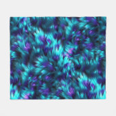 Leuk Blauw en Paarse faux monster bont textuur Fleece Deken (Voorkant (Horizontaal))