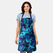 Leuk Blauw en Paarse faux monster bont textuur Schort (Gedragen)