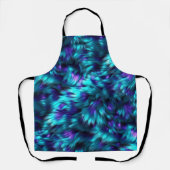 Leuk Blauw en Paarse faux monster bont textuur Schort (Voorkant)