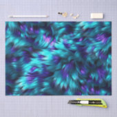 Leuk Blauw en Paarse faux monster bont textuur Tissuepapier (Craft)