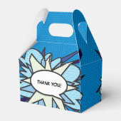 Leuk blauw modern trendy stripboek elke leeftijd v bedankdoosjes (Achterkant)