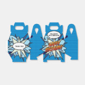 Leuk blauw modern trendy stripboek elke leeftijd v bedankdoosjes (Uitgevouwen)