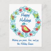 Leuk bloei prettige feestdagen (plural:) Kroon met (Voorkant)