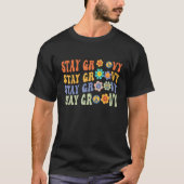 Leuk Bloem verblijf Groovy Hippie Retro 70s Vibes T-shirt (Voorkant)