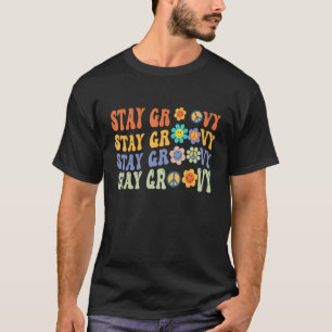 Leuk Bloem verblijf Groovy Hippie Retro 70s Vibes T-shirt