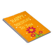 Leuk Bloem Verjaardagscadeau Notitieboek (Rechterzijde)