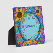 Leuk  Bloemen Bumblebee ONE WORD Custom Plaque Fotoplaat (Voorkant)