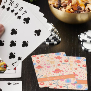 Leuk Bloemen Custom Name Inspirivity Pokerkaarten