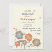 Leuk Bloemen DragonflyInspirivity Baby shower Kaart (Voorkant)