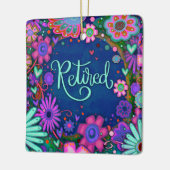 Leuk Bloemen Gepensioneerd Roze  Hart Inspirivity Keramisch Ornament (Links)