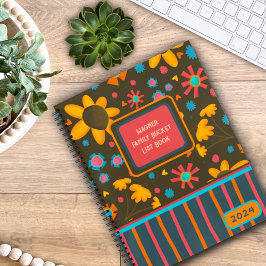 Leuk Bloemen Gepersonaliseerde Familie Bucket List Notitieboek