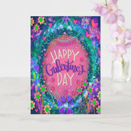 Leuk Bloemen Happy Galentine's Day Vriend Kaart