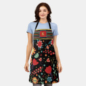 Leuk Bloemen Initiaal Koken Vrouwen Schort (Gedragen)