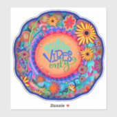 Leuk Bloemen Inspirerende Positieve Vibes Inspirer Sticker (Vel)