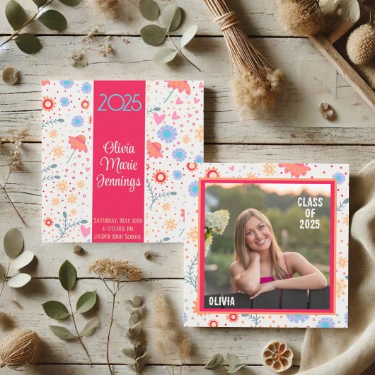 Leuk Bloemen Inspirivity Afstuderen Foto Custom Kaart