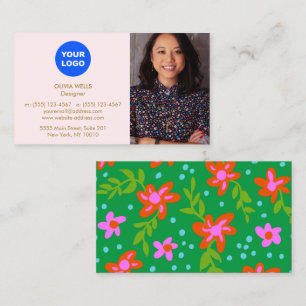 Leuk Bloemen Logo Photo Designer Visitekaartje