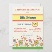 Leuk Bloemen Meisje Leuk Gepersonaliseerd Nummer V Kaart (Voorkant)