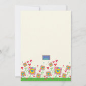 Leuk Bloemen Meisje Leuk Gepersonaliseerd Nummer V Kaart (Achterkant)