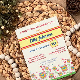 Leuk Bloemen Meisje Leuk Gepersonaliseerd Nummer V Kaart